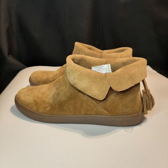 KOOLABURRA BY UGG Skyller Ankle Boots Womens Sz 9 Tan Suede Tassle Unlined Fall - Picture 4 of 9